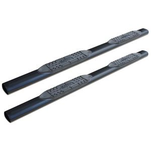 5in Straight Oval Nerf Bars   Black E Coated Steel