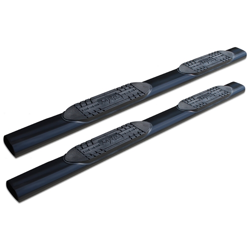 6in Straight Oval Nerf Bars - Black E-Coated Steel
