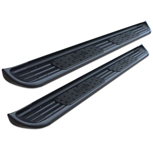 7in SSR Running Boards - Black Textured Stainless Steel
