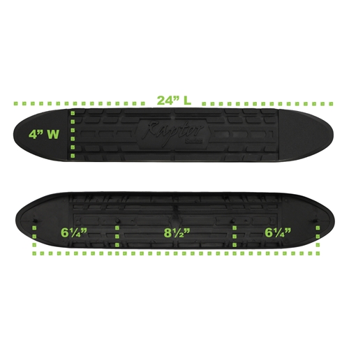 RPSP - STEP-006 - 4in Oval Step Pad (With Raptor logo. Clips Included) Qty 1