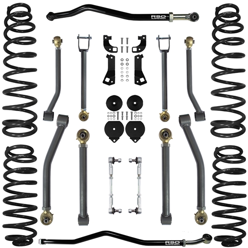 4in Stage 1.0 Lift Kit - Front and Rear - Wrangler JK/JKU