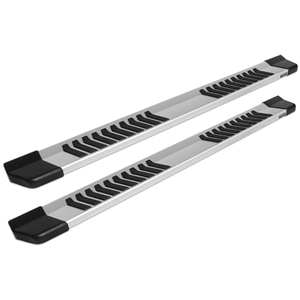 6in OEM Style Slide Track Running Boards - Brushed Aluminum